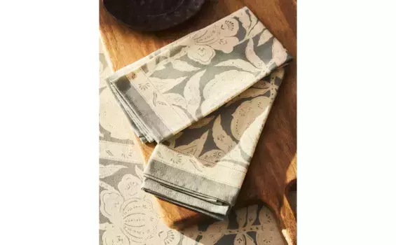Хлопковая салфетка с принтом (2 шт.) Zara Home, синий