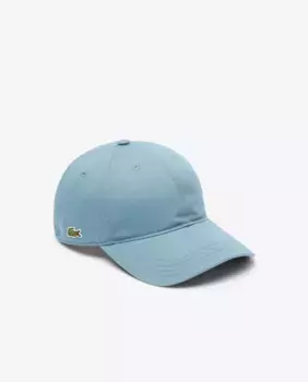 Хлопковая саржевая бейсболка унисекс Lacoste, синий