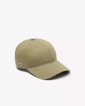 Хлопковая саржевая бейсболка унисекс Lacoste, темно-зеленый