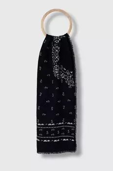 Хлопковая шаль Weekend Max Mara, темно-синий