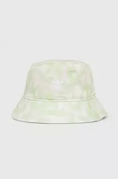 Хлопковая шапка adidas Originals, зеленый