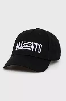 Хлопковая шапка AllSaints, черный