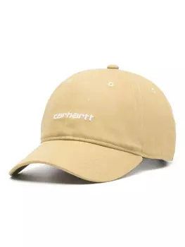 Хлопковая шапка Canvas Script Carhartt WIP, бежевый