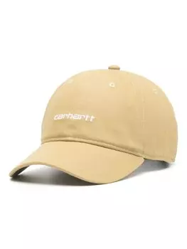 Хлопковая шапка Canvas Script Carhartt WIP, бежевый