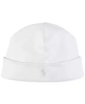 Хлопковая шапка для мальчика или девочки Polo Ralph Lauren, белый