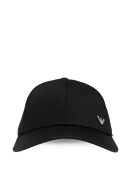 Хлопковая шапка Emporio Armani, черный