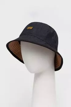 Хлопковая шапка G-Star Raw, темно-синий