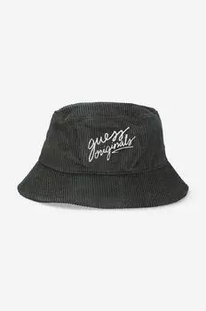 Хлопковая шапка Guess Originals, зеленый