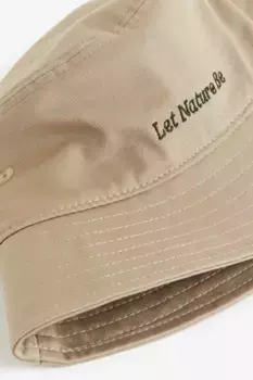 Хлопковая шапка H&M, бежевый