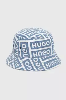 Хлопковая шапка Hugo Blue, синий