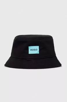Хлопковая шапка Hugo, черный