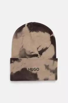 Хлопковая шапка Hugo, коричневый