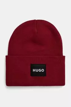 Хлопковая шапка Hugo, красный