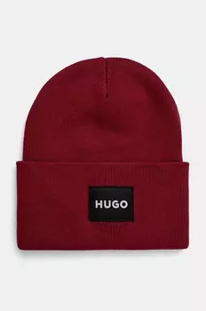 Хлопковая шапка HUGO, красный