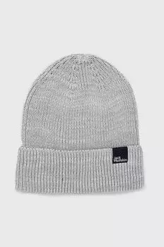 Хлопковая шапка Jack Wolfskin, серый