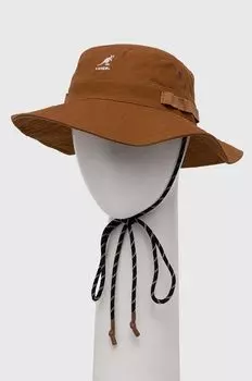 Хлопковая шапка Kangol, коричневый