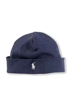 Хлопковая шапка Polo Ralph Lauren, темно-синий