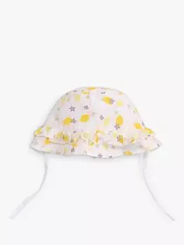 Хлопковая шапка с цветочным принтом Baby Lemon Carrment Beau, белый/мульти