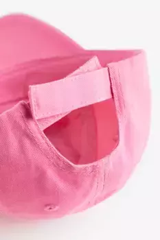 Хлопковая шапка с козырьком H&M, розовый