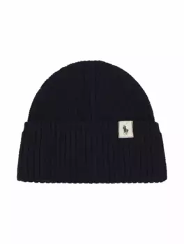 Хлопковая шапка с логотипом Ralph Lauren, тёмно-синий