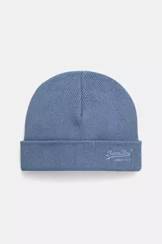 Хлопковая шапка Superdry, синий