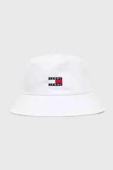 Хлопковая шапка Tommy Jeans, белый