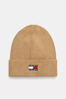 Хлопковая шапка Tommy Jeans, зеленый