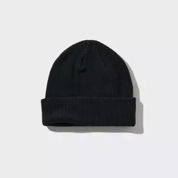 Хлопковая шапка UNIQLO, черный