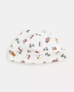 Хлопковая шапка унисекс с медведем поло Polo Ralph Lauren, белый