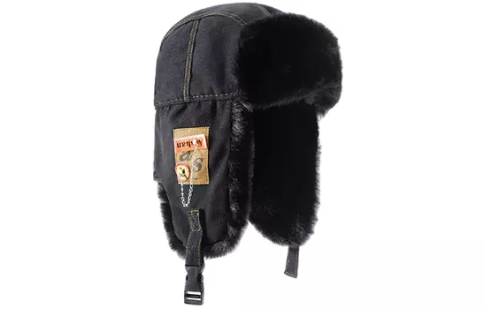 Хлопковая шапка-ушанка унисекс FREE RABBIT, Khaki+Christmas Box