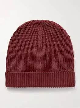 Хлопковая шапка в рубчик GHIAIA CASHMERE, красный