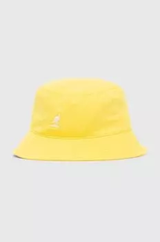 Хлопковая шапка Washed Bucket Hat K4224HT WHITE Kangol, желтый