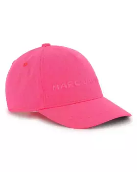 Хлопковая шапочка для девочек с регулируемой затылочной частью Marc Jacobs, фуксия