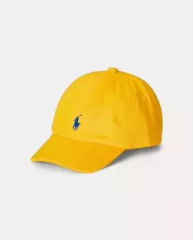 Хлопковая шапочка для мальчика с вышитой лошадью Polo Ralph Lauren, жёлтый