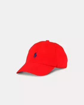 Хлопковая шапочка унисекс с вышитой лошадкой Polo Ralph Lauren, красный