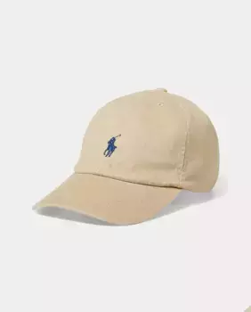 Хлопковая шапочка унисекс с вышитой лошадкой Polo Ralph Lauren, цвет Kaki
