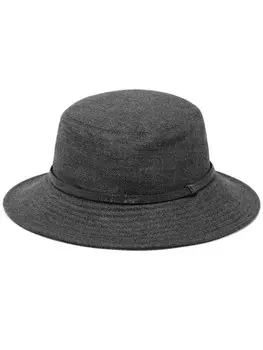 Хлопковая шляпа Brunello Cucinelli, серый