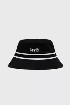 Хлопковая шляпа Levi's, черный