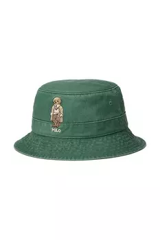 Хлопковая шляпа Polo Ralph Lauren, зеленый
