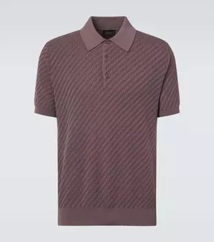 Хлопковая, шёлковая и кашемировая поло Brioni, коричневый