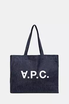 Хлопковая шоппинг-сумка Daniela A.P.C., темно-синий