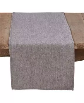 Хлопковая скатерть однотонного серого цвета Saro Lifestyle, серый