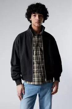 Хлопковая спортивная куртка с застежкой-молнией Weekday, синий