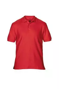 Хлопковая спортивная рубашка-поло с двойным пике премиум-класса Gildan, красный