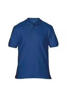 Хлопковая спортивная рубашка-поло с двойным пике премиум-класса Gildan, темно-синий