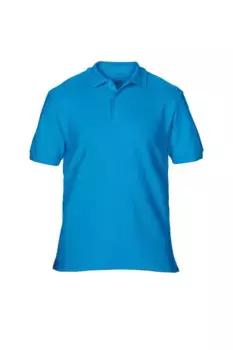 Хлопковая спортивная рубашка-поло с двойным пике премиум-класса Gildan, синий