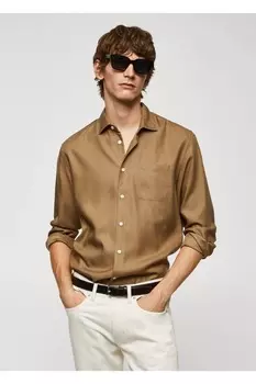 Хлопковая стеганая подкладка Mango, бежевый