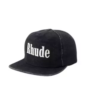 Хлопковая структурированная кепка Rhude, черный