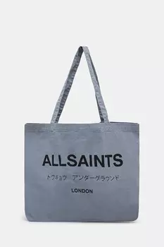 Хлопковая сумка Allsaints, синий