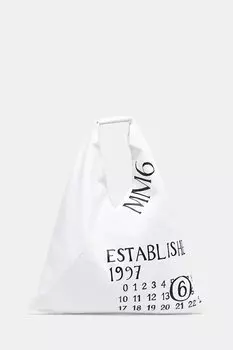 Хлопковая сумка Classic Japanese Handbag Mm6 Maison Margiela, белый